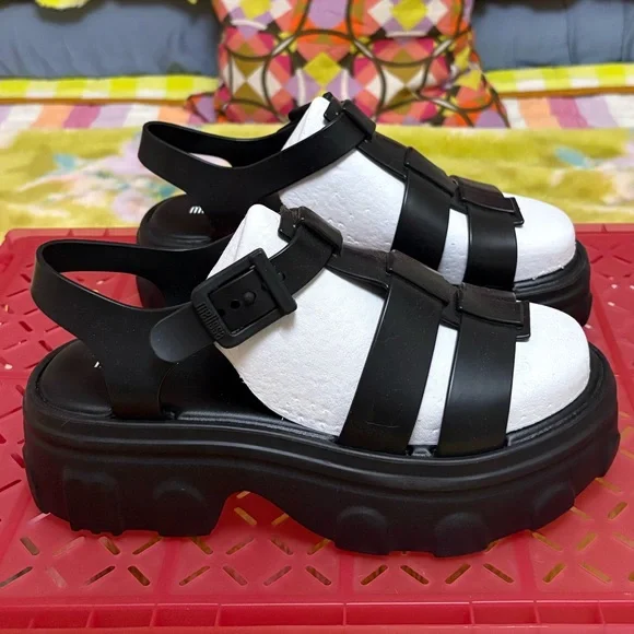Melissa Ella Platform Sandals NWOB Sz 10 - Picture 5 of 8